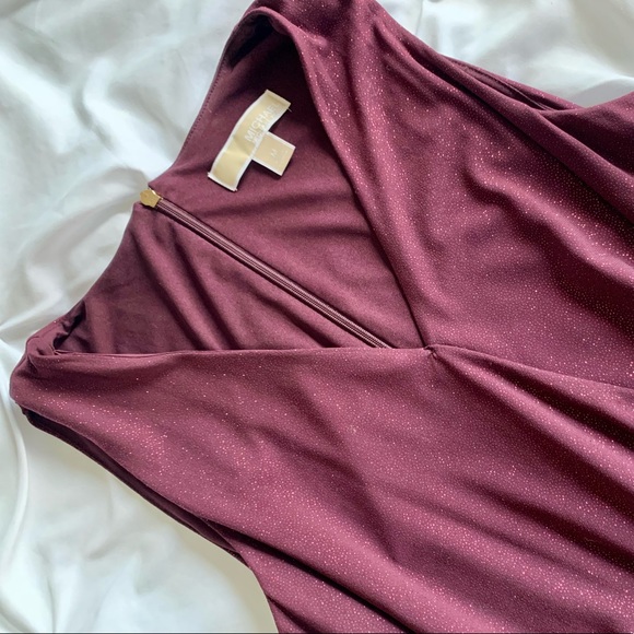 Michael Kors Burgundy Sparkle Jumpsuit, Sz M - Picture 7 of 16